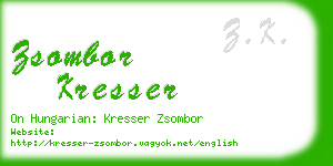 zsombor kresser business card